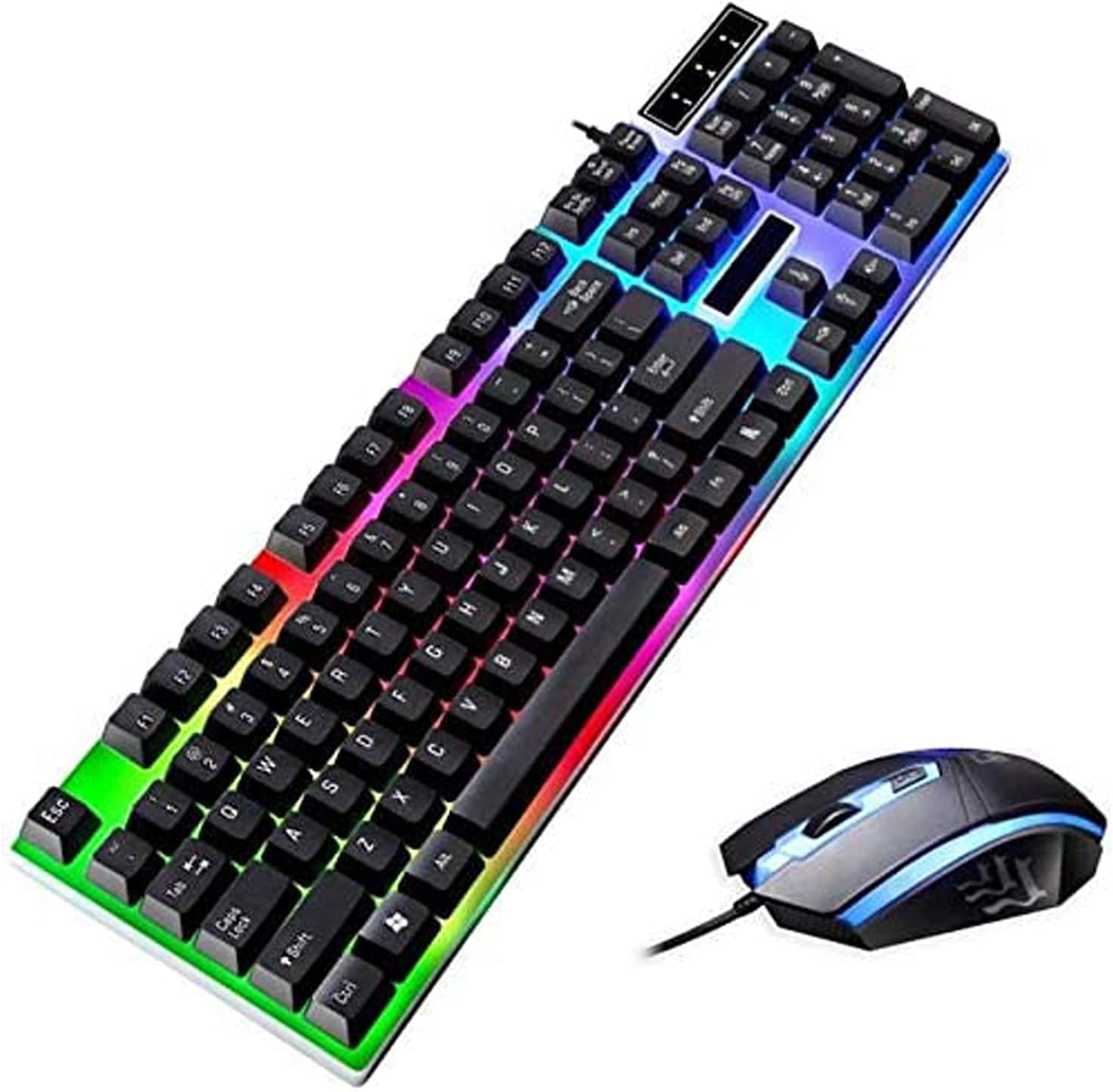 کیبورد و ماوس گیمینگ با سیم RGB میکاسو مدل XK-01
