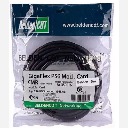 کابل شبکه CAT6 UTP برند BELDEN طول 5 متر