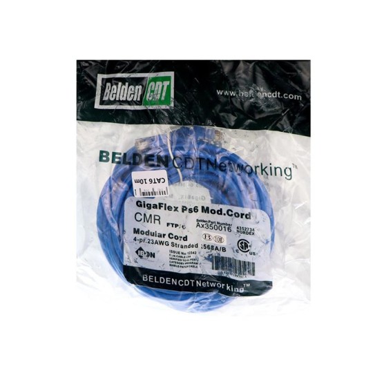 کابل شبکه CAT6 UTP برند BELDEN طول 10 متر
