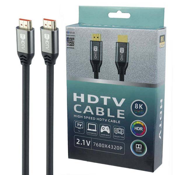کابل HDMI مدل HDTV-8K طول 5 متر