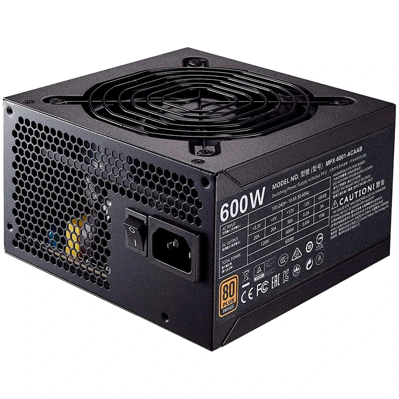 منبع تغذیه کامپیوتر کولر مستر مدل MWE BRONZE 600 - V2