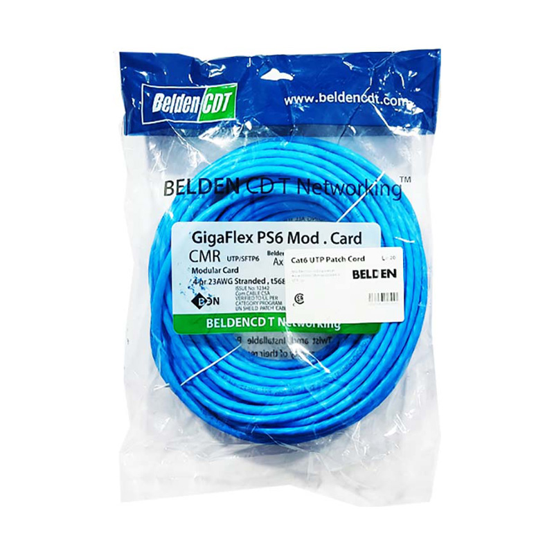 کابل شبکه CAT6 UTP برند BELDEN طول 15 متر