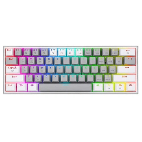 کیبورد با سیم گیمینگ مکانیکال ردراگون FIZZ RGB K617 GREY/WHITE